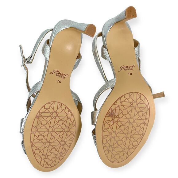 Jewel Badgley Mischka Rhonda Satin Knotted Stiletto Heels Sandals Size 10 NEW - Picture 12 of 13